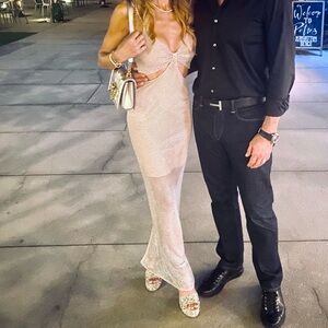 Alice + Olivia Cream Maxi Dress